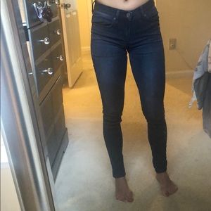 Dark skinny express jeans